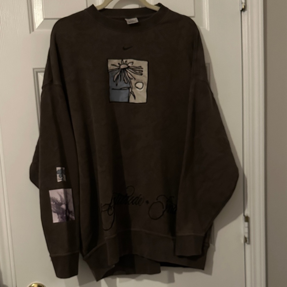 Nike Dark Brown Tie Dye Crewneck Sweater